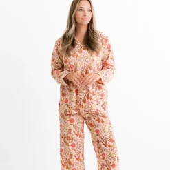 Mila Floral Blush Pajama Top