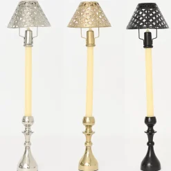 Modern Candlestick and Cutwork Shade | Set of 2