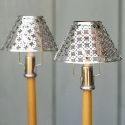 Modern Candlestick and Cutwork Shade | Set of 2