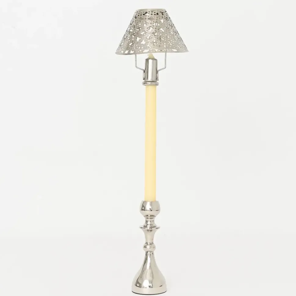 Modern Candlestick and Cutwork Shade | Set of 2