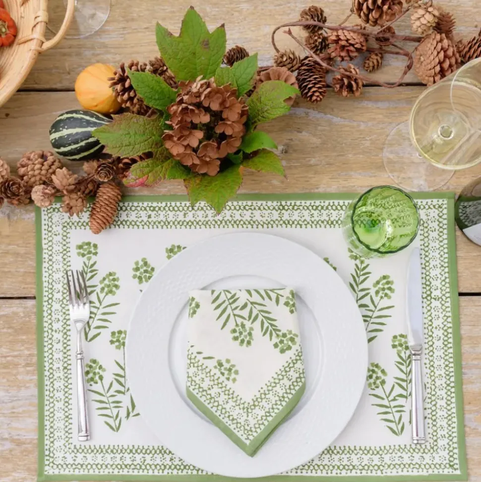 Phlox Green Placemat | Set of 4