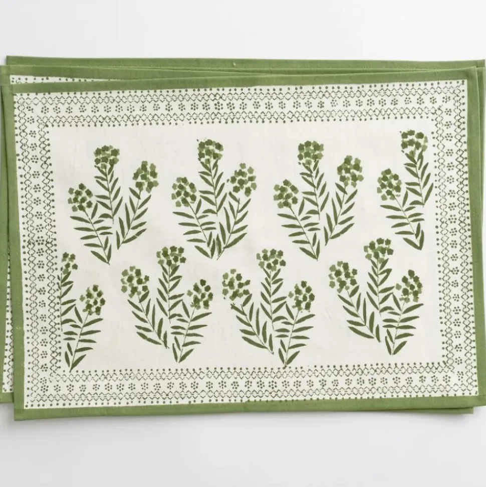 Phlox Green Placemat | Set of 4