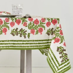 Pom Bells Fern & Poppy Tablecloth