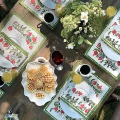 Pom Bells Fern & Poppy Placemat | Set of 4