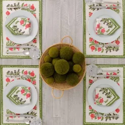 Pom Bells Fern & Poppy Placemat | Set of 4