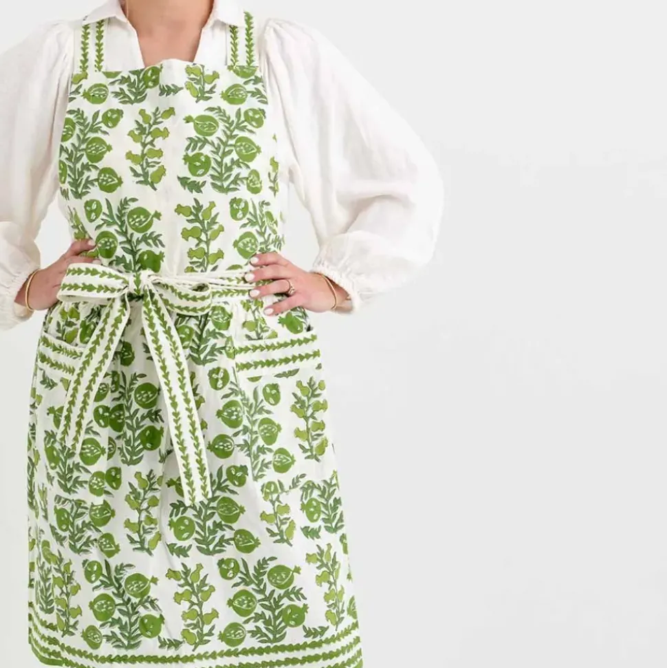 Pom Bells Green Apron