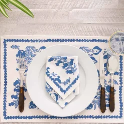 Pom Bells Wedgewood Napkin | Set of 4