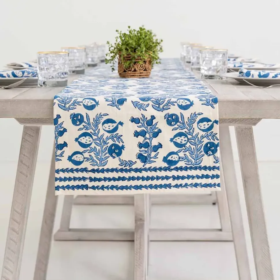 Pom Bells Wedgewood Table Runner