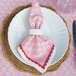 Pom Buti Pink Napkin | Set of 4