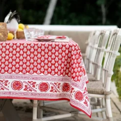 Pom Buti Red Tablecloth