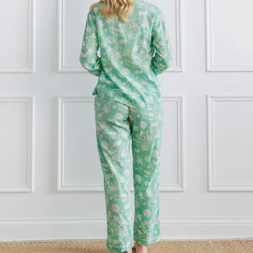 Pomegranate | Morning Meadow Green Pajama Set