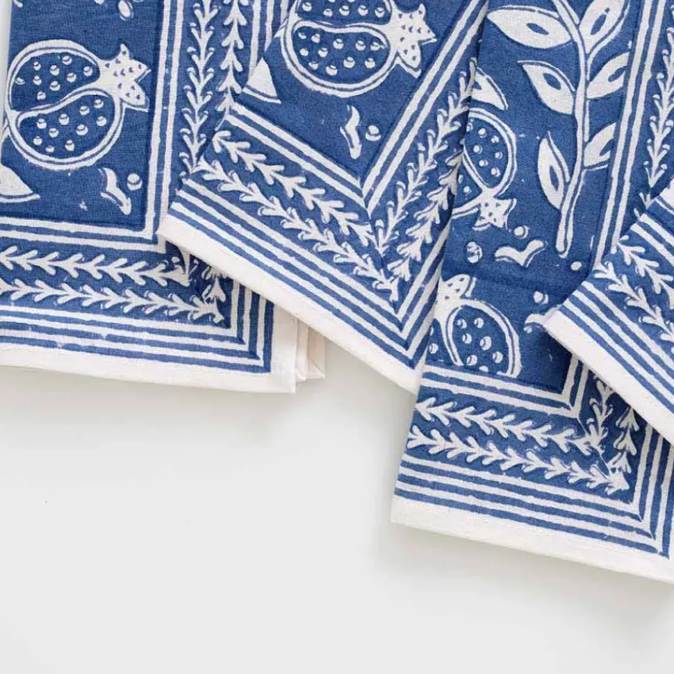 Pomegranate Blue Napkin | Set of 4