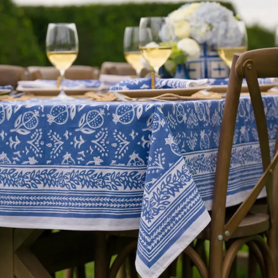 Pomegranate Blue Tablecloth