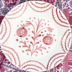 Pomegranate Duet Rose Salad Plate | Set of 2