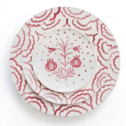 Pomegranate Duet Rose Salad Plate | Set of 2