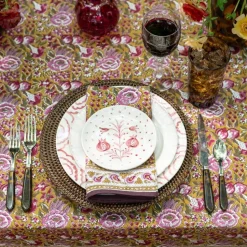Pomegranate Garden Plum & Ochre Napkin | Set of 4