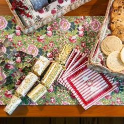 Pomegranate Garden Wine & Rose Table Runner