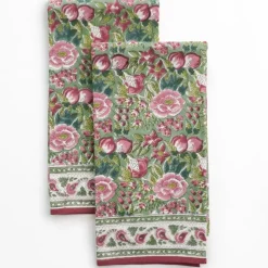 Pomegranate Garden Wine & Rose Tea Towels