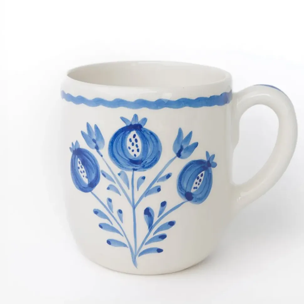 Pomegranate Trio Sketch Cobalt Blue Mug | Set of 2