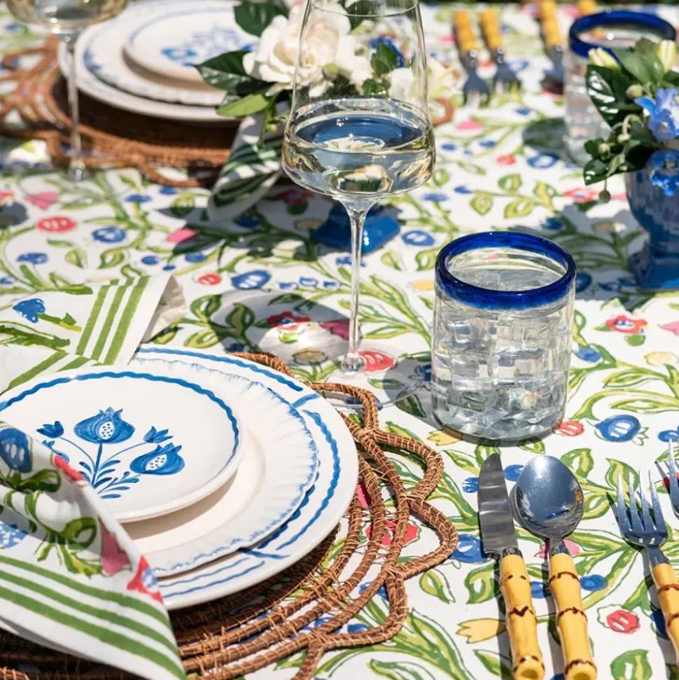 Pomegranate Trio Sketch Cobalt Blue Dinner Plate | Set of 2
