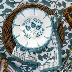 Pomegranate Trio Vine Teal Salad Plate | Set of 2