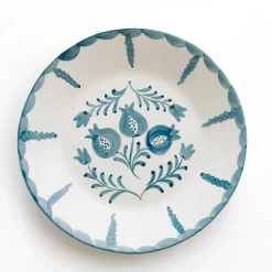 Pomegranate Trio Vine Teal Salad Plate | Set of 2