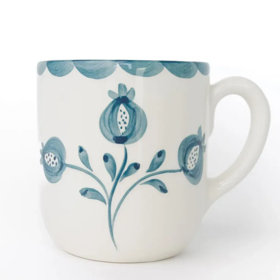 Pomegranate Trio Vine Teal Mug | Set of 2