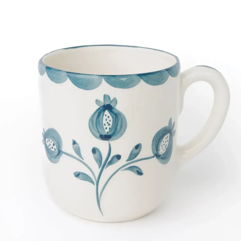 Pomegranate Trio Vine Teal Mug | Set of 2