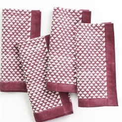 Purple Triangle Napkin | Set of 4