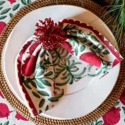 Red Acrylic Beaded Napkin Ring | Set of 4