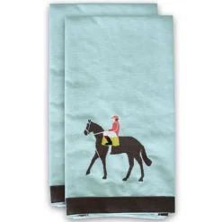 Riders Up Horse and Jockey Tea Towels