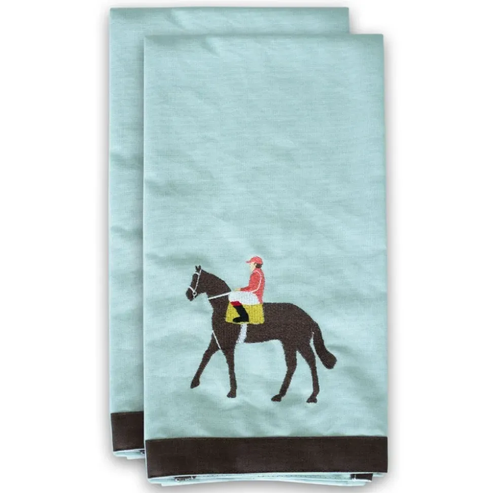 Riders Up Horse and Jockey Tea Towels