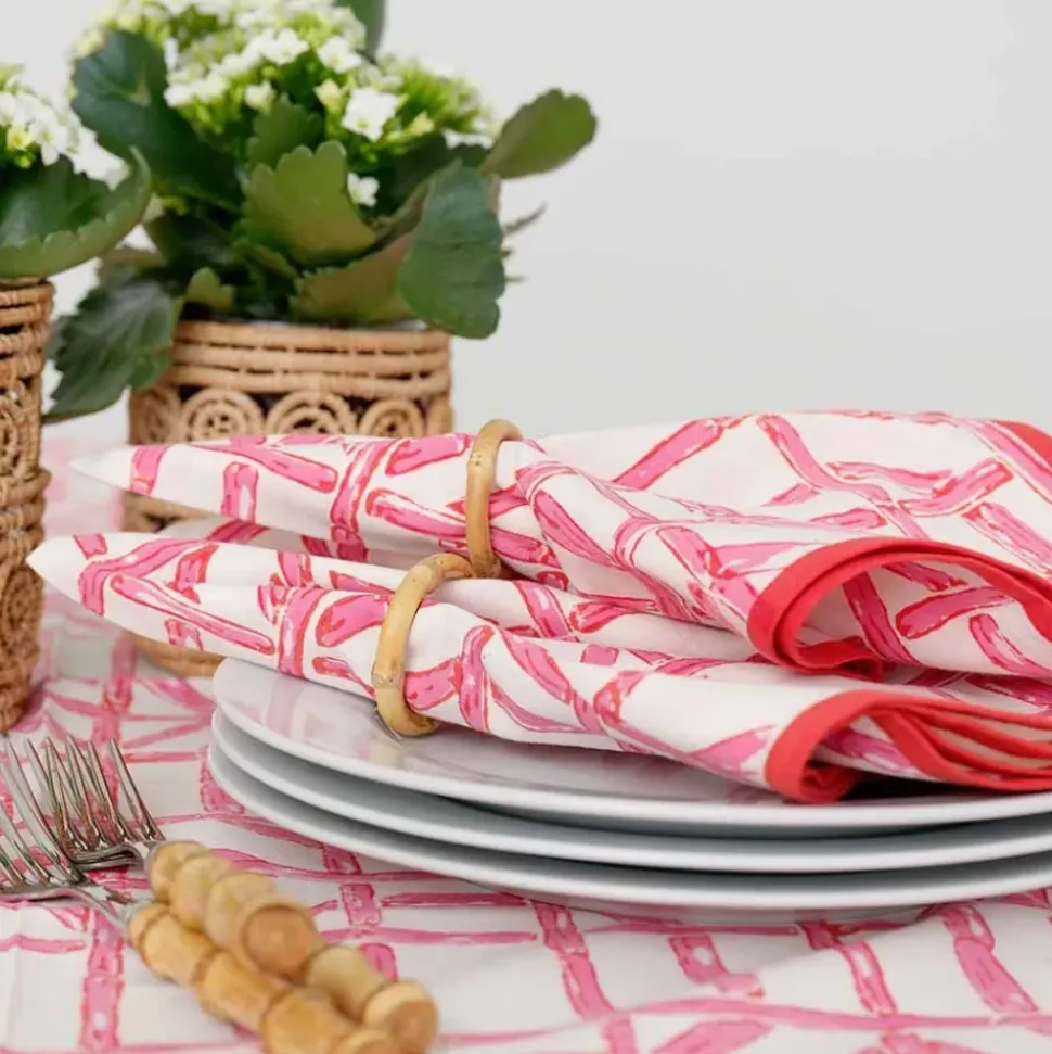 Rose Bamboo Napkin | Set of 4