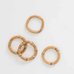 Round Bamboo Napkin Ring | Set of 4