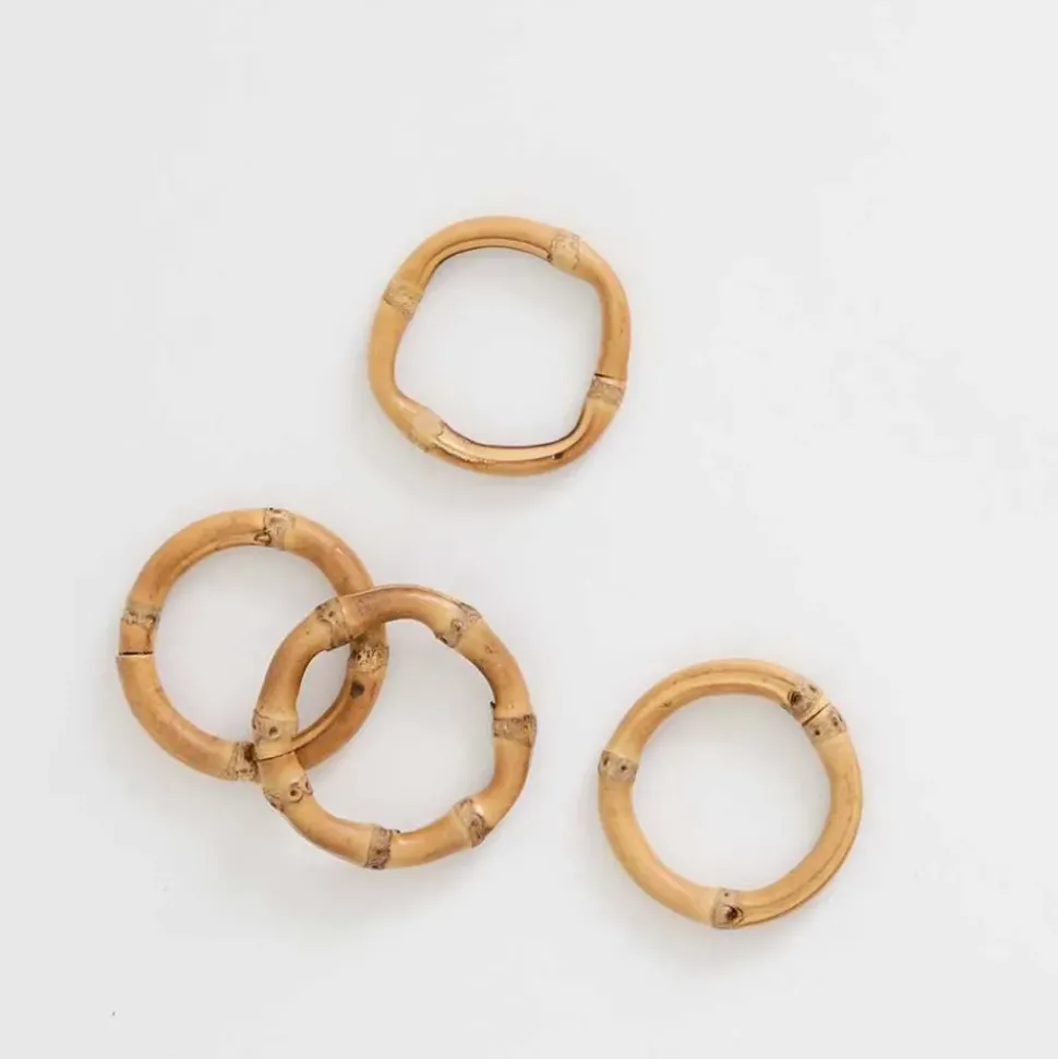 Round Bamboo Napkin Ring | Set of 4