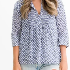 Royal Clover Pintuck Blouse