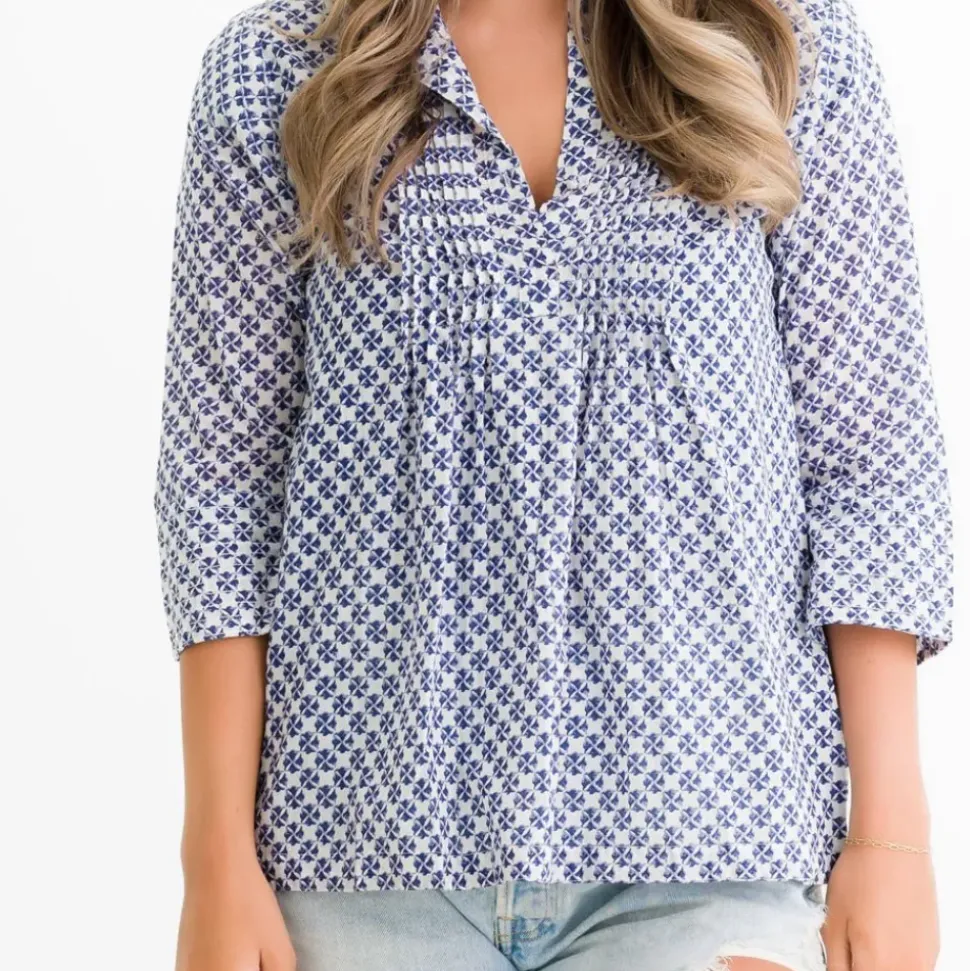 Royal Clover Pintuck Blouse