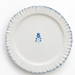 Ruffled Cobalt Blue Dinner Plate | Set of 2