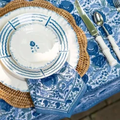 Ruffled Cobalt Blue Dinner Plate | Set of 2