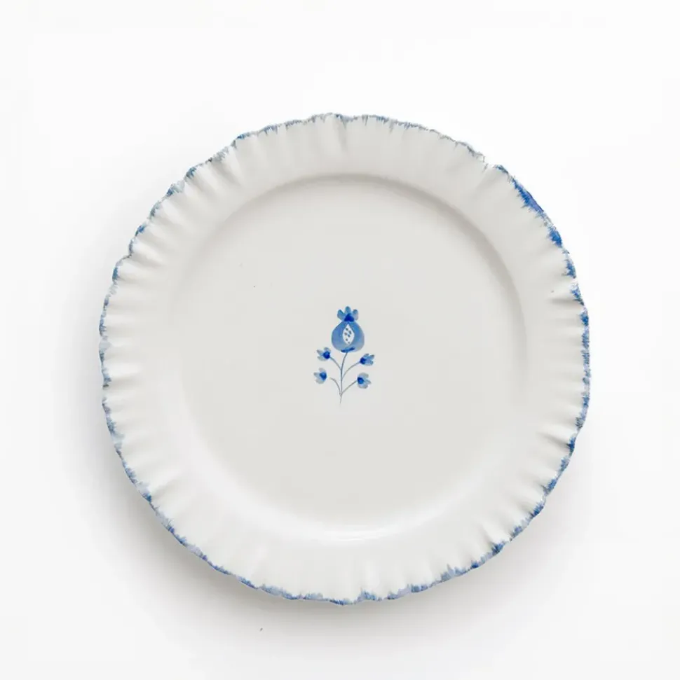 Ruffled Cobalt Blue Salad Plate | Set of 2