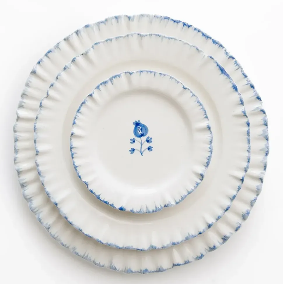Ruffled Cobalt Blue Salad Plate | Set of 2