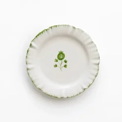Ruffled Green Appetizer Plate | Set of 4