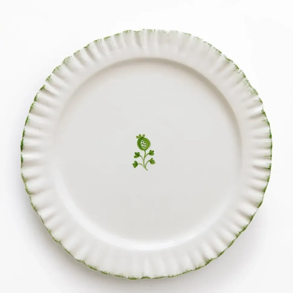 Ruffled Green Dinner Plate | Set of 2