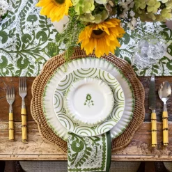 Ruffled Green Dinner Plate | Set of 2