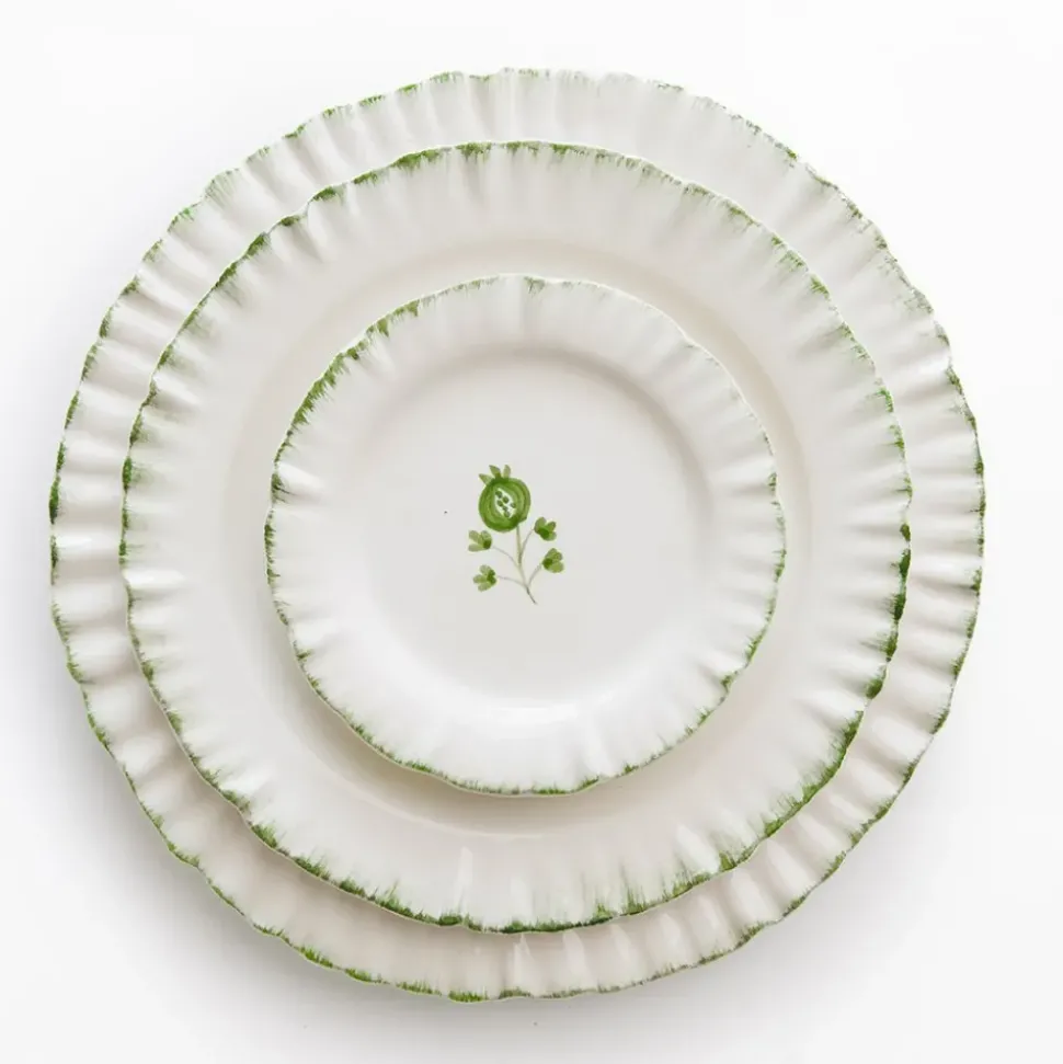 Ruffled Green Dinner Plate | Set of 2