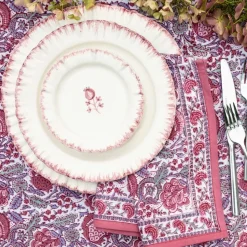 Ruffled Rose Appetizer Plate | Set of 4