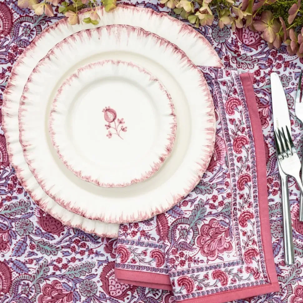 Ruffled Rose Appetizer Plate | Set of 4