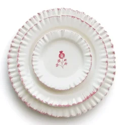 Ruffled Rose Appetizer Plate | Set of 4