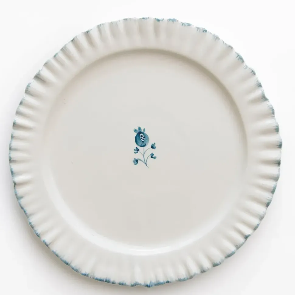 Ruffled Teal Dinner Plate | Set of 2