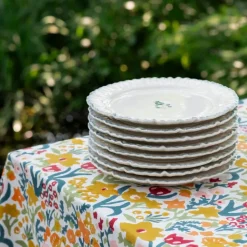 Ruffled Teal Dinner Plate | Set of 2